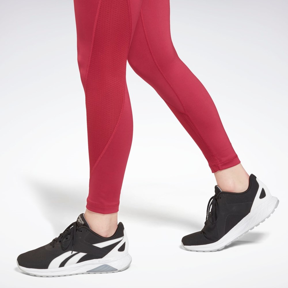 Reebok Workout Ready Mesh Leggings Punch Berry | RUKOYS-372