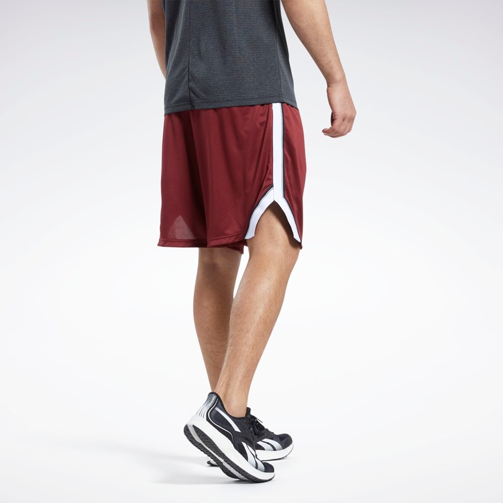 Reebok Workout Ready Mesh Shorts Burgunder | UCWZND-936