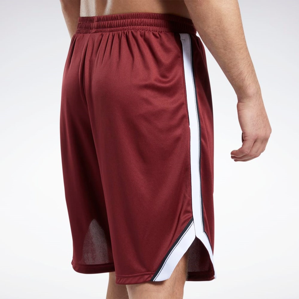 Reebok Workout Ready Mesh Shorts Burgunder | UCWZND-936