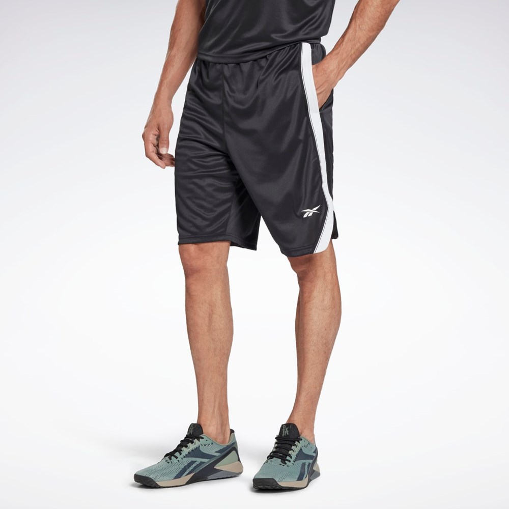 Reebok Workout Ready Mesh Shorts Svarte | BANSIU-874