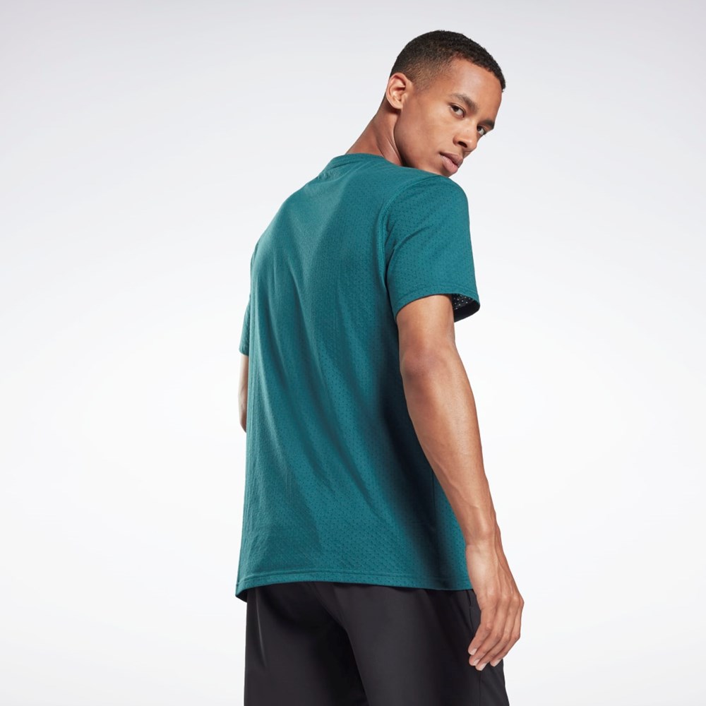 Reebok Workout Ready Mesh T-Shirt Midnight Pine | JQSKEX-847