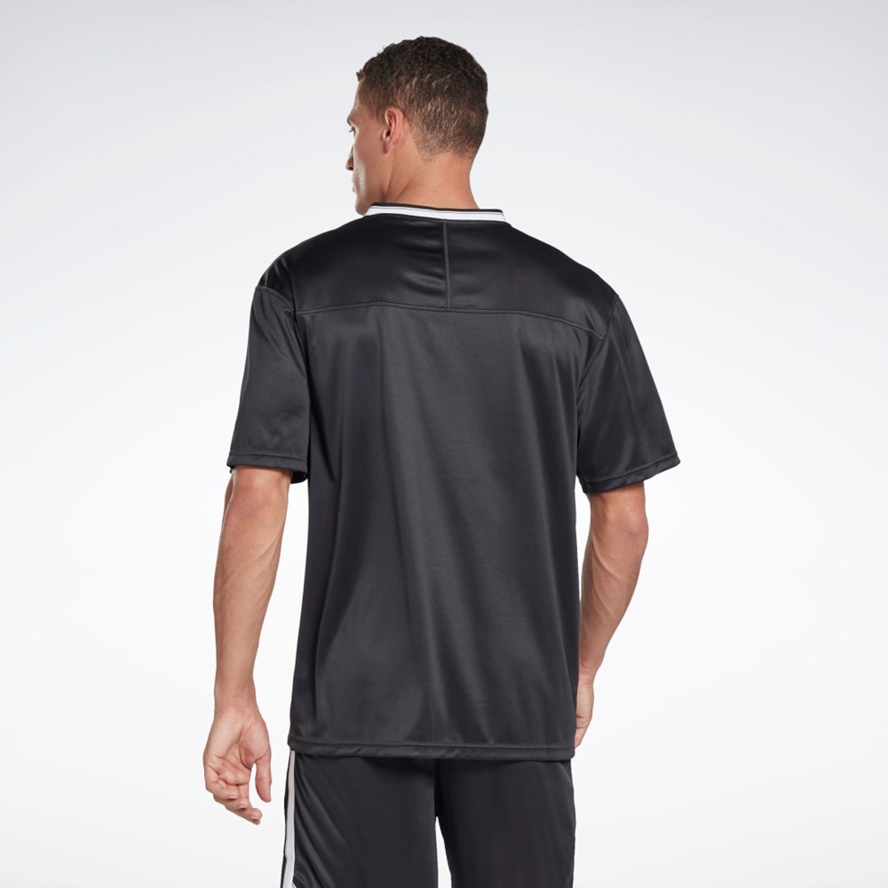 Reebok Workout Ready Mesh T-Shirt Svarte | NBSIVK-657