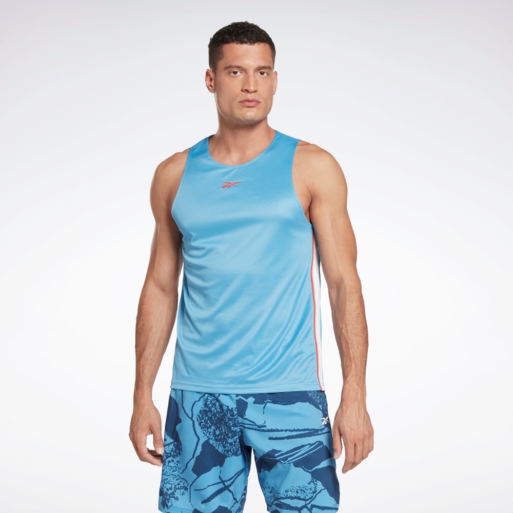 Reebok Workout Ready Mesh Tank Top Blå | SUZELD-569