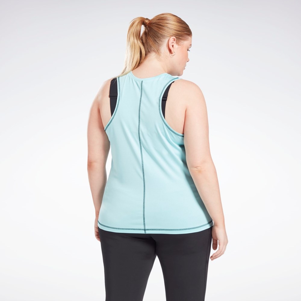 Reebok Workout Ready Mesh Tank Top (Plus Size) Digital Glow | YFSCWK-865