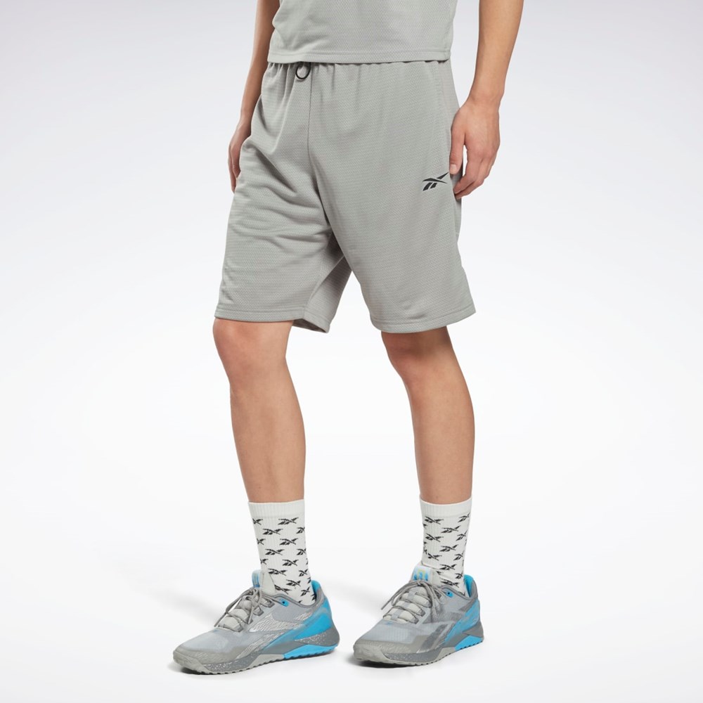 Reebok Workout Ready Mélange Shorts Grå | XIYAQK-167