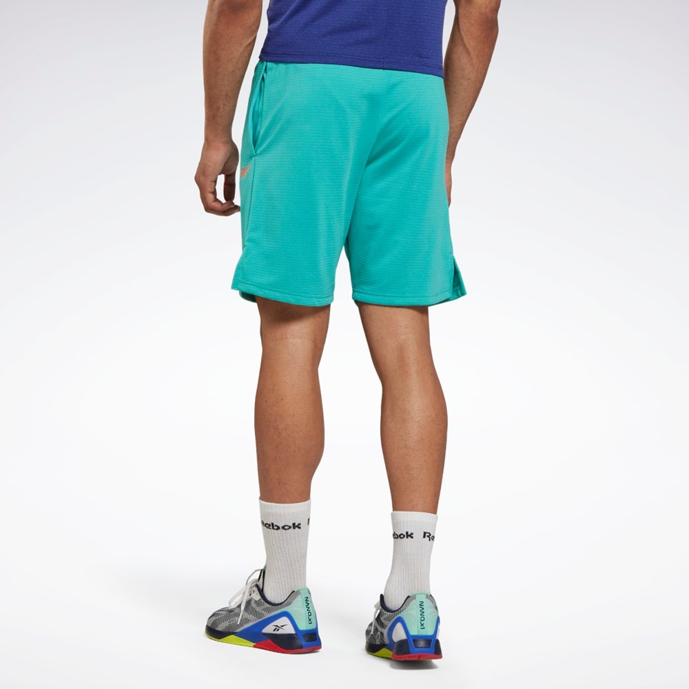 Reebok Workout Ready Mélange Shorts Semi Classic Teal | FRGOLV-297