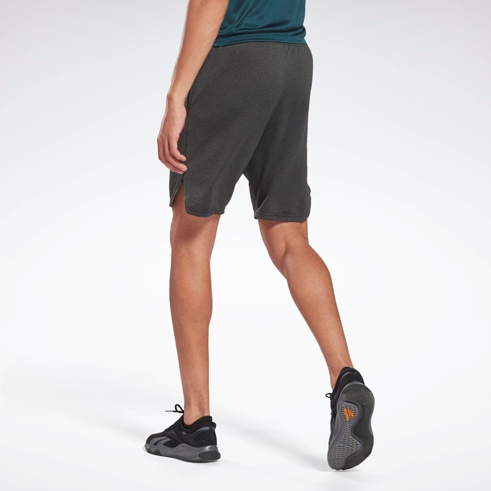 Reebok Workout Ready Mélange Shorts Svarte | WXJSHV-093