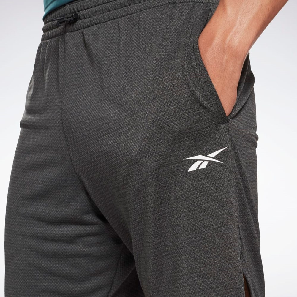 Reebok Workout Ready Mélange Shorts Svarte | WXJSHV-093