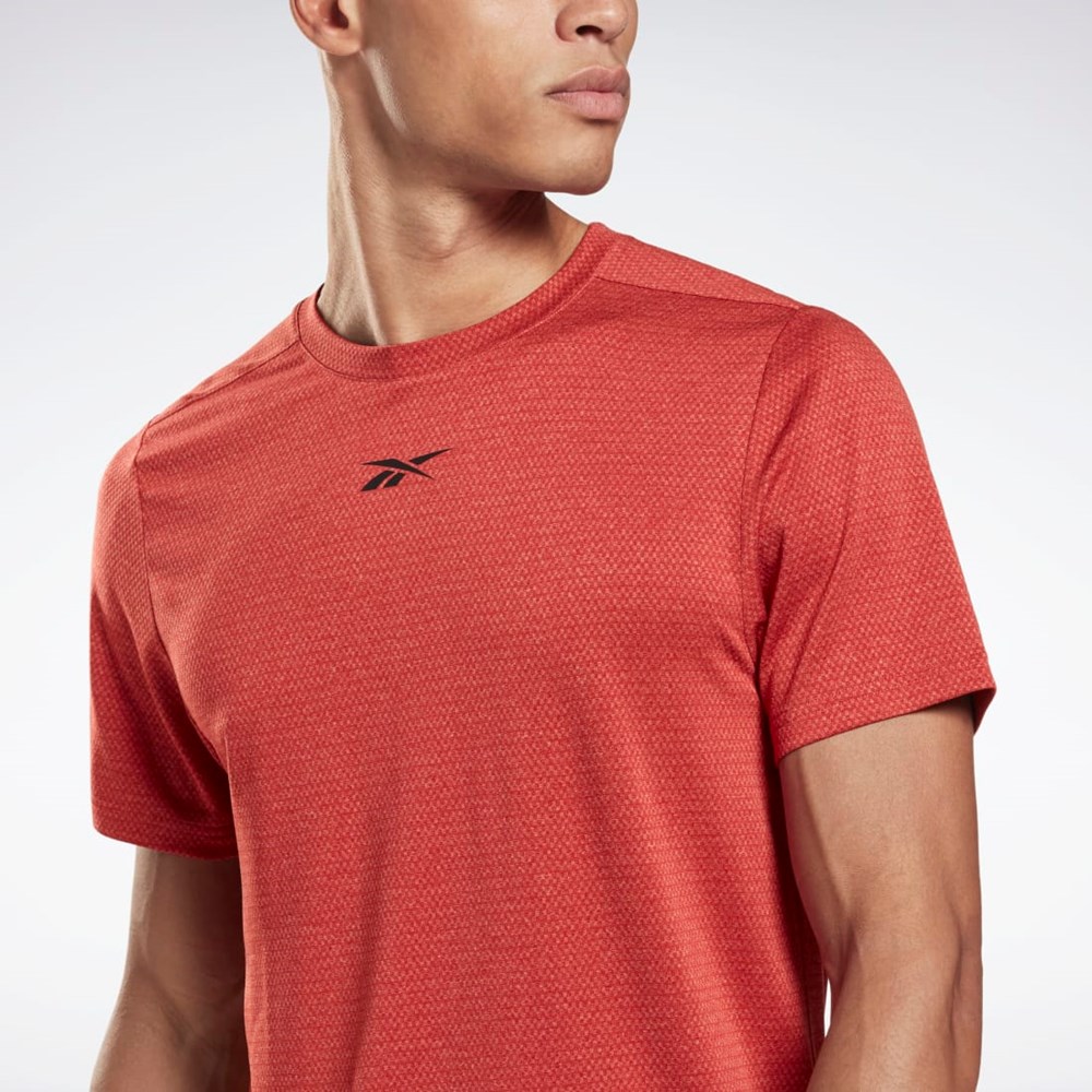 Reebok Workout Ready Mélange T-Shirt Rhodonite | DJXOIS-896