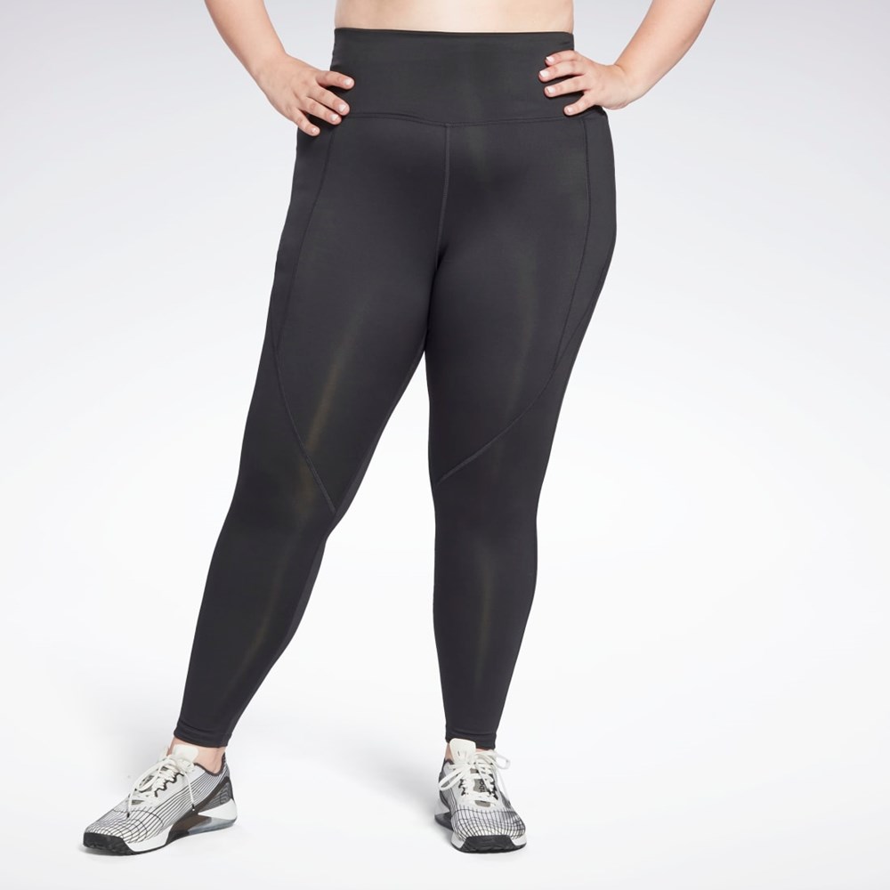 Reebok Workout Ready Pant Program High Rise Leggings (Plus Size) Svarte | WVKOHL-134