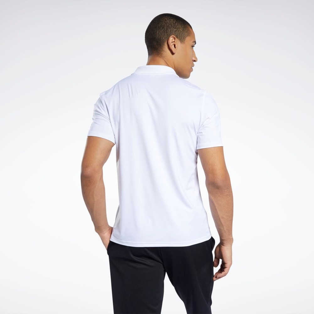 Reebok Workout Ready Polo Shirt Hvite | IKJNPA-723