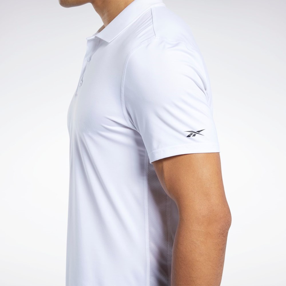 Reebok Workout Ready Polo Shirt Hvite | IKJNPA-723