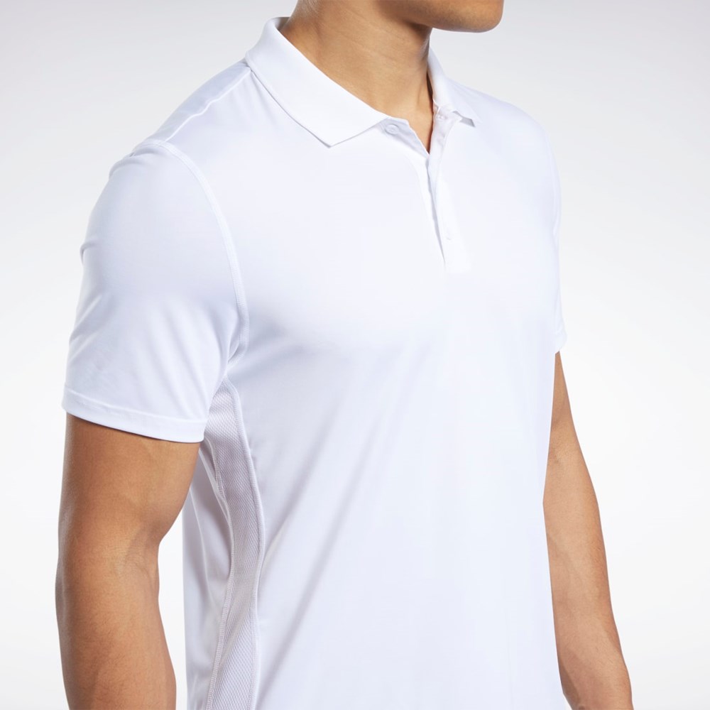 Reebok Workout Ready Polo Shirt Hvite | IKJNPA-723