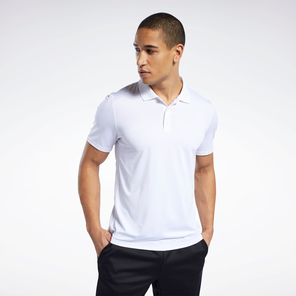 Reebok Workout Ready Polo Shirt Hvite | IKJNPA-723