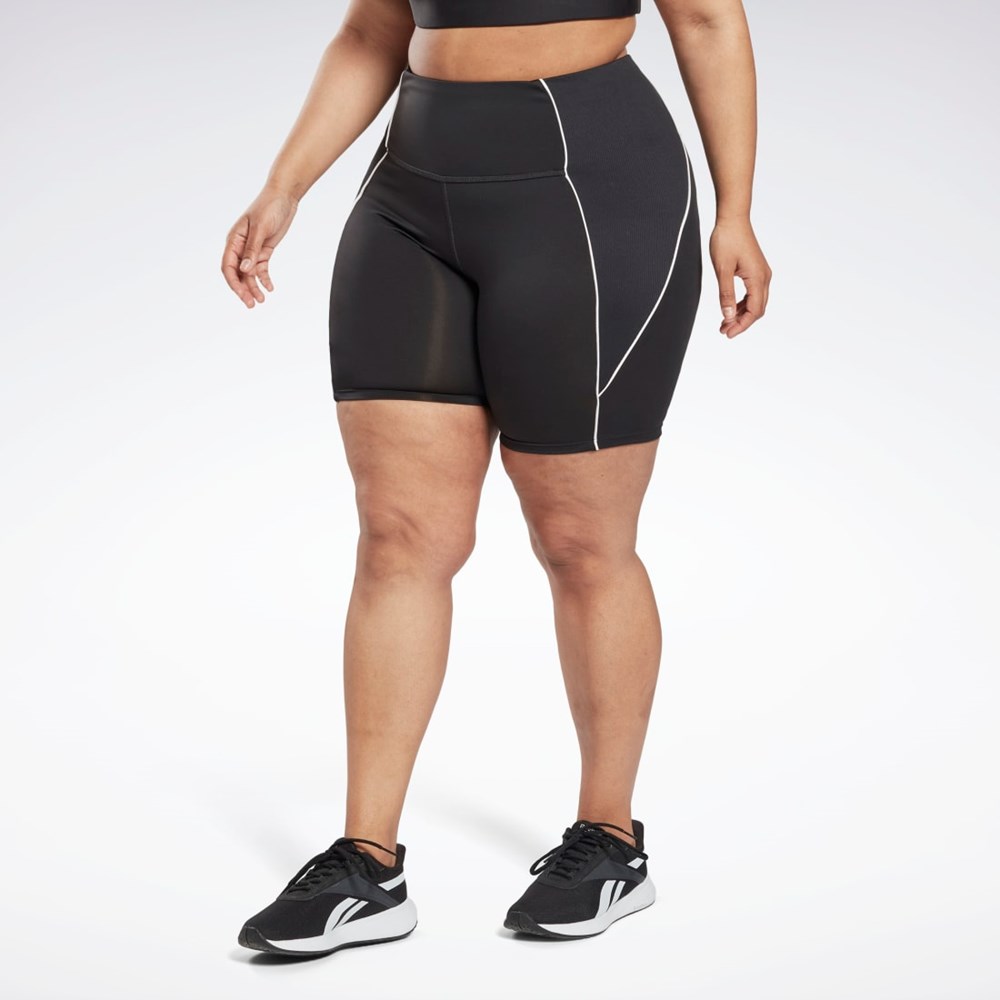 Reebok Workout Ready Poly Shorts (Plus Size) Svarte | TKQIDP-256