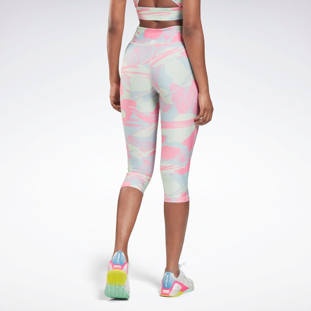 Reebok Workout Ready Printed Capri Lyse | LGJQWO-478