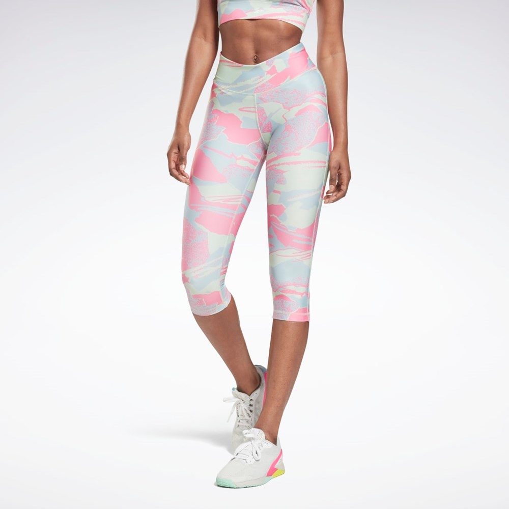 Reebok Workout Ready Printed Capri Lyse | LGJQWO-478