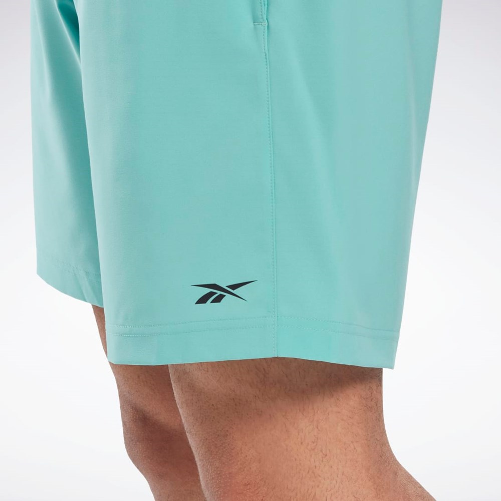 Reebok Workout Ready Shorts Semi Classic Teal | HRLBNZ-319