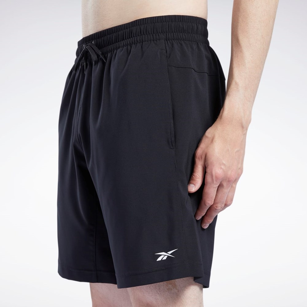 Reebok Workout Ready Shorts Svarte | DCURKZ-952