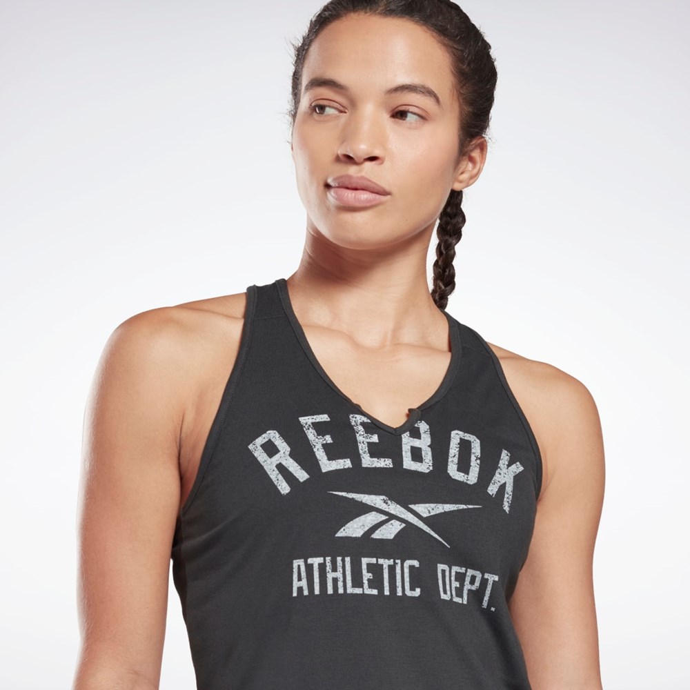 Reebok Workout Ready Supremium Big Logo Tank Top Svarte | RUIWFD-140