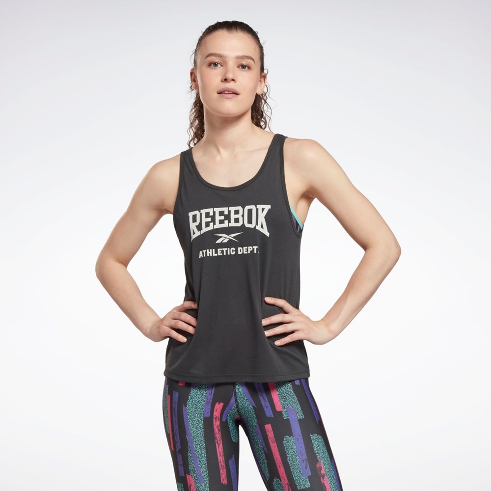 Reebok Workout Ready Supremium Grafiske Tank Top Svarte | CELUKD-830