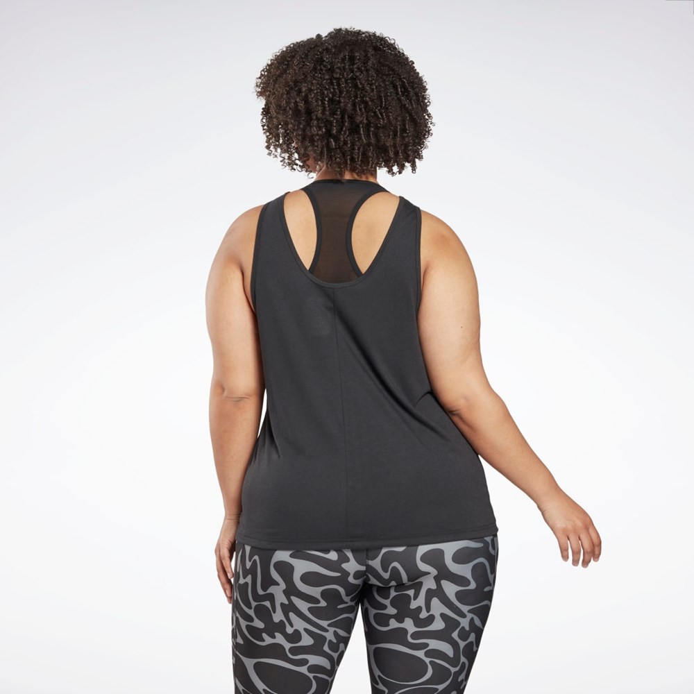 Reebok Workout Ready Supremium Grafiske Tank Top (Plus Size) Svarte | EHVOQF-957