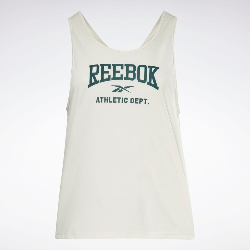 Reebok Workout Ready Supremium Grafiske Tank Top (Plus Size) Hvite | EUSJVZ-184