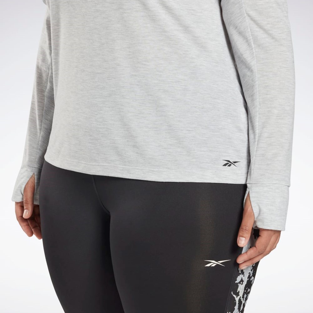 Reebok Workout Ready Supremium Long Sleeve T-Shirt (Plus Size) Lyse Grå | GITMXQ-496