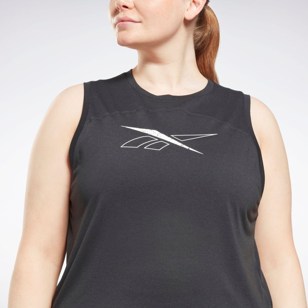 Reebok Workout Ready Supremium Tank Top (Plus Size) Svarte | VFHOND-025