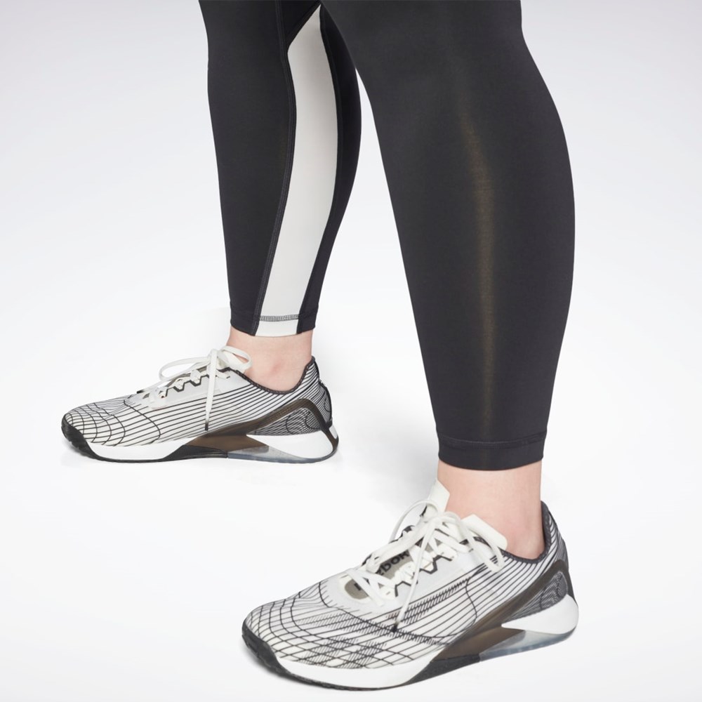 Reebok Workout Ready Vector Leggings (Plus Size) Svarte | OEDQTX-689