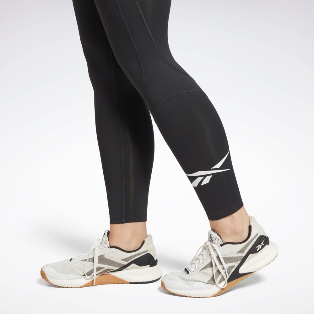 Reebok Workout Ready Vector Leggings Svarte | JGTIYO-564