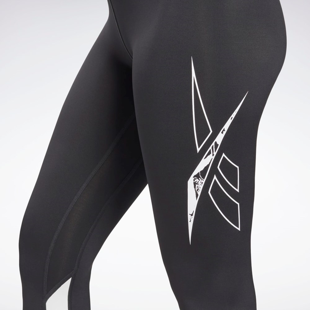 Reebok Workout Ready Vector Leggings Svarte | MJLVUH-483