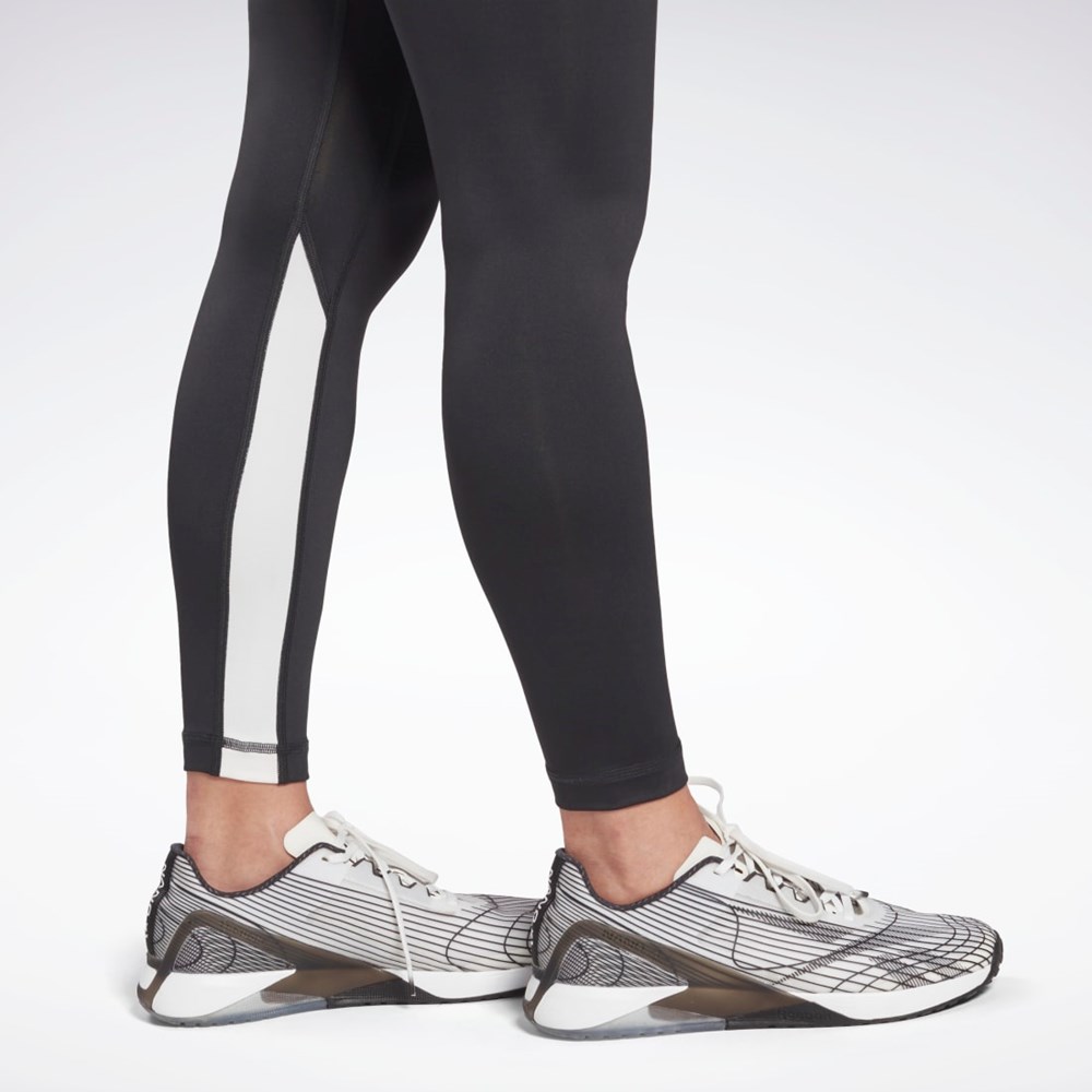 Reebok Workout Ready Vector Leggings Svarte | MJLVUH-483