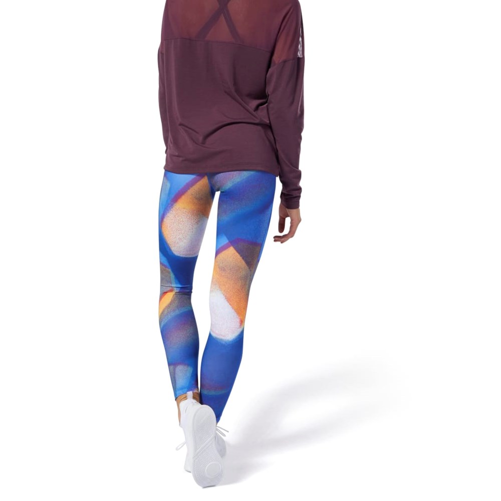 Reebok Yoga Lux Bold High-Rise Tights Crushed Cobalt | PFNTQR-523