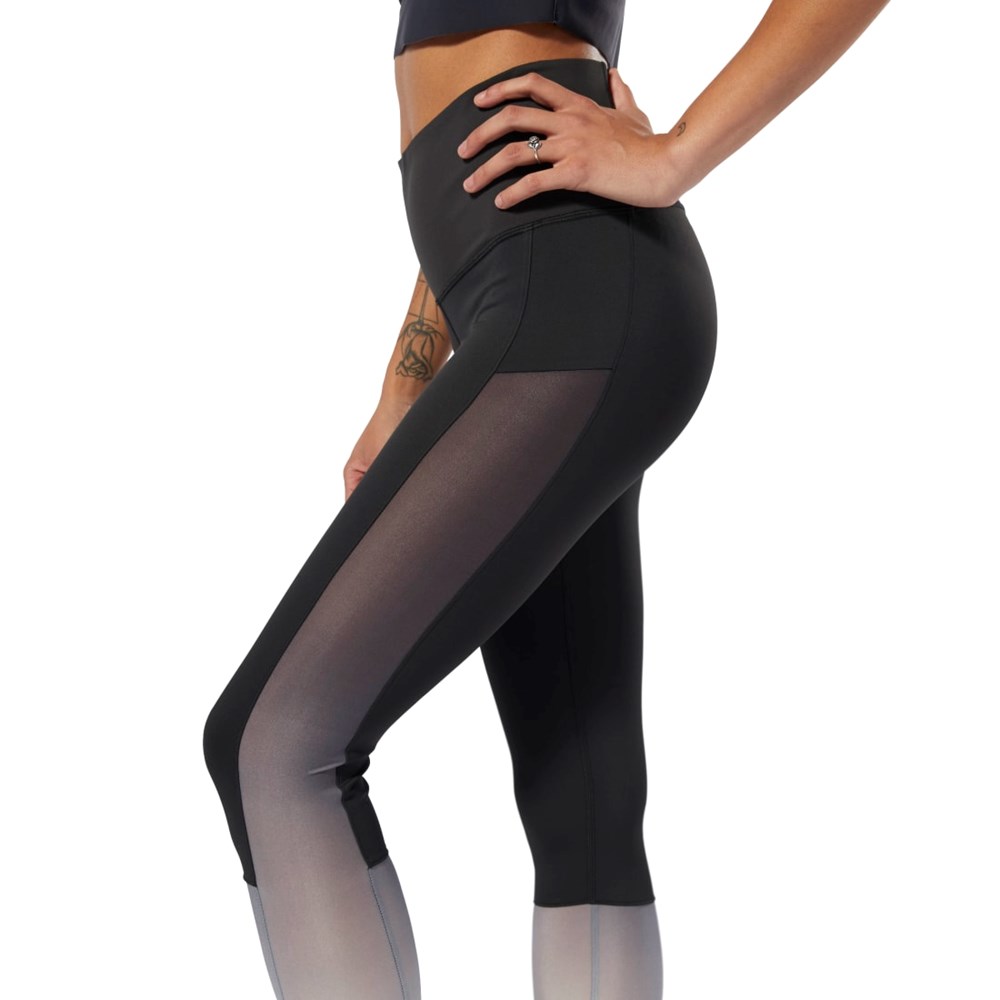 Reebok Yoga Ombre Leggings Svarte Grå | NXMQJF-605