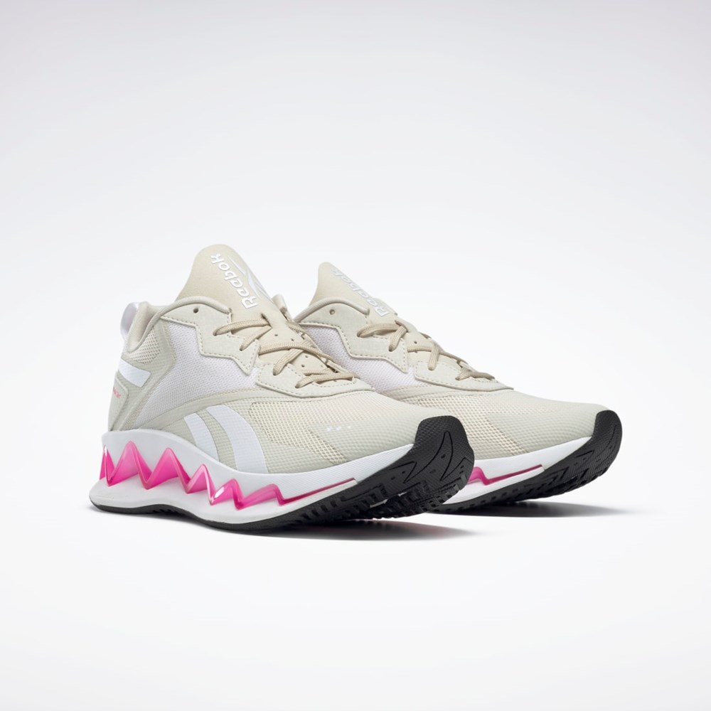 Reebok Zig Elusion Energy Shoes Hvite Rosa | XRCTGK-431