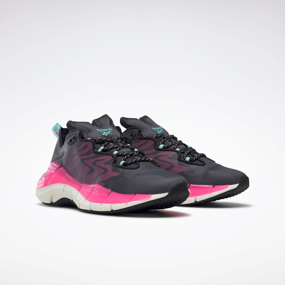 Reebok Zig Kinetica II Shoes Svarte Rosa Mint | XKZSVD-125