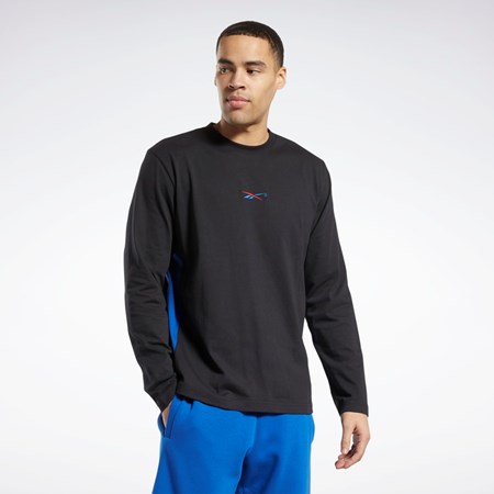 Reebok Answer to No One Long Sleeve T-Shirt Svarte | DBNZTG-209