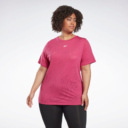 Reebok Burnout T-Shirt (Plus Size) Rosa | JLGZED-230