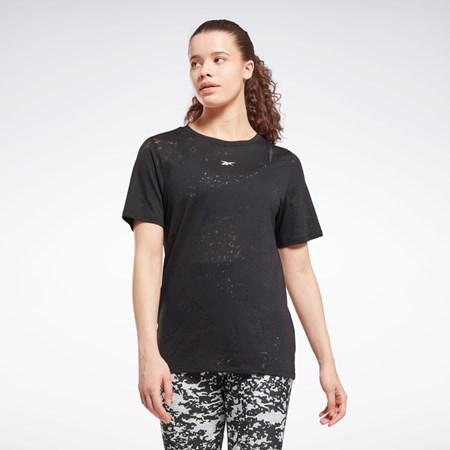 Reebok Burnout T-Shirt Svarte | GTMFLX-510