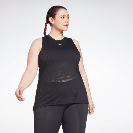 Reebok Burnout Tank Top (Plus Size) Svarte | IOYWKJ-953