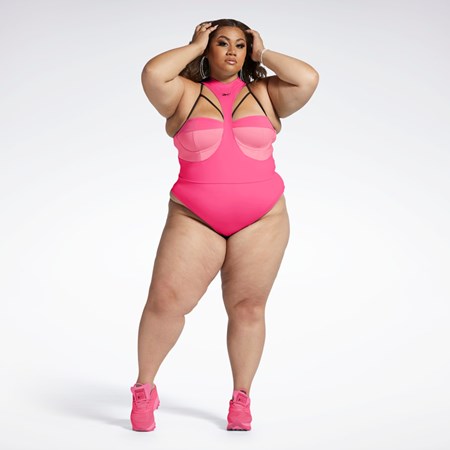 Reebok Cardi B Body Layer (Plus Size) Rosa Svarte | WGOCKX-548