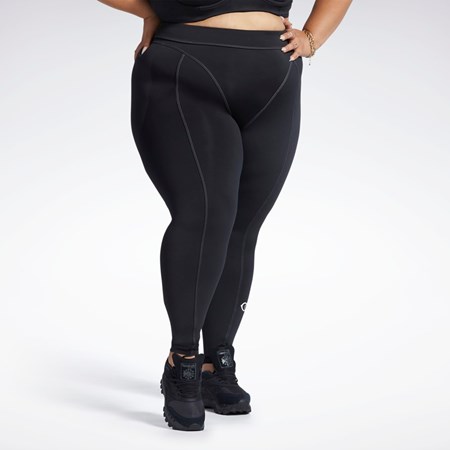 Reebok Cardi B High-Rise Tights (Plus Size) Svarte | EHFOPU-239