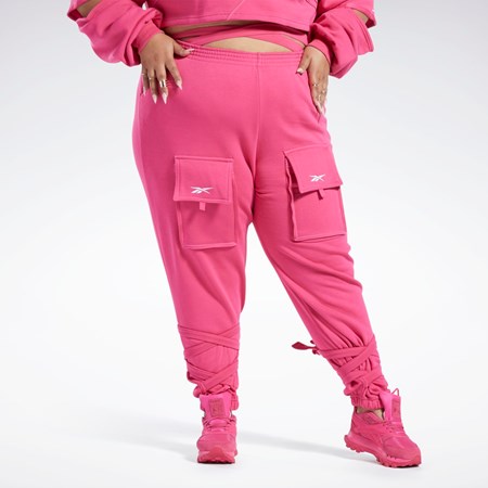 Reebok Cardi B Knit Pants (Plus Size) Rosa | IKDFXB-403