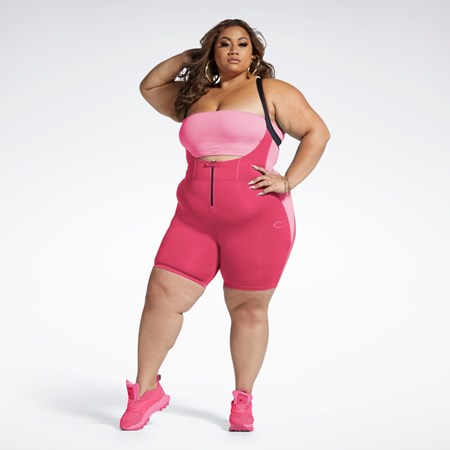 Reebok Cardi B Leotard (Plus Size) Rosa | ALFOZY-432