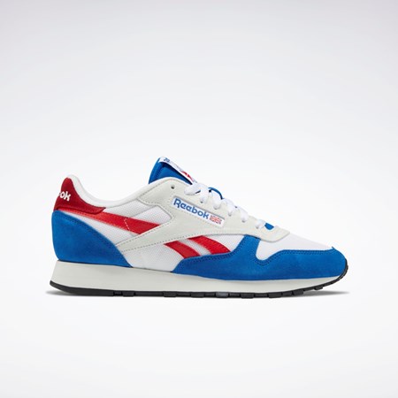 Reebok Classic Leather Make It Yours Shoes Blå Hvite Rød | ODXPZJ-402