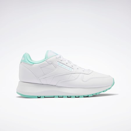 Reebok Classic Leather SP Shoes - Grade School Hvite Mint Hvite | TSAGPI-205