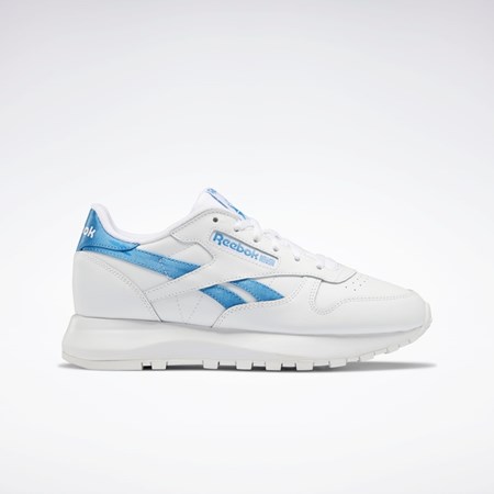 Reebok Classic Leather SP Shoes Hvite Hvite Blå | RXGKCB-206