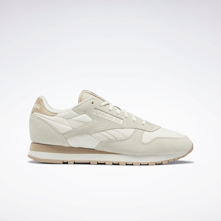 Reebok Classic Leather Shoes Beige | IBEGUK-196