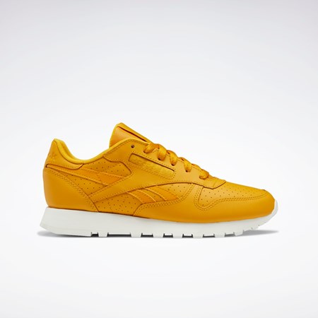 Reebok Classic Leather Shoes Bright Ochre / Bright Ochre / Chalk | XMTPUV-183